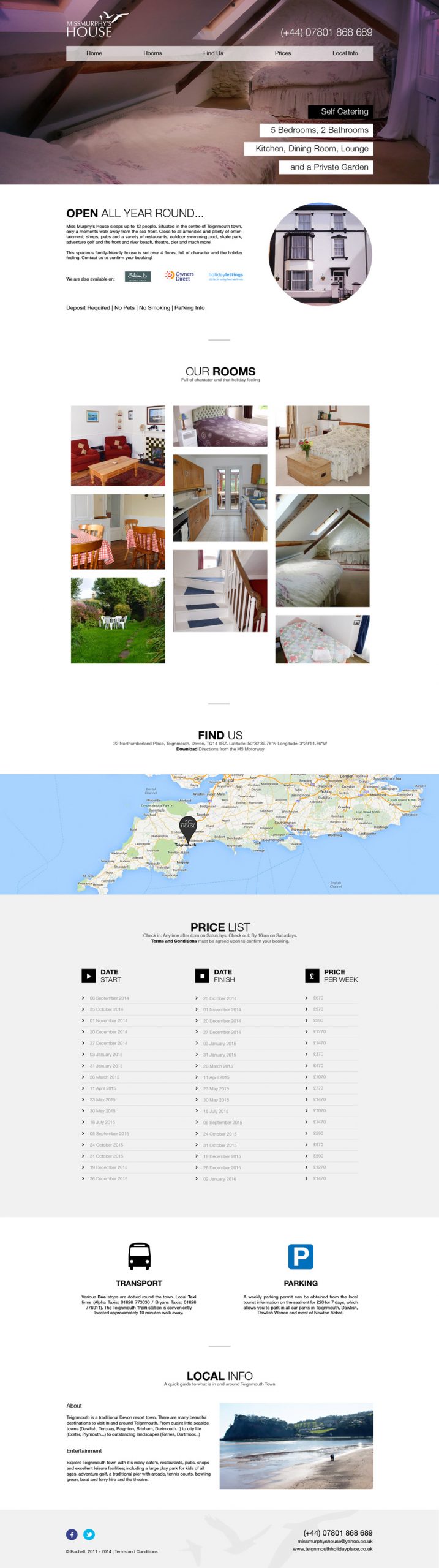 Miss Murphys House website homepage
