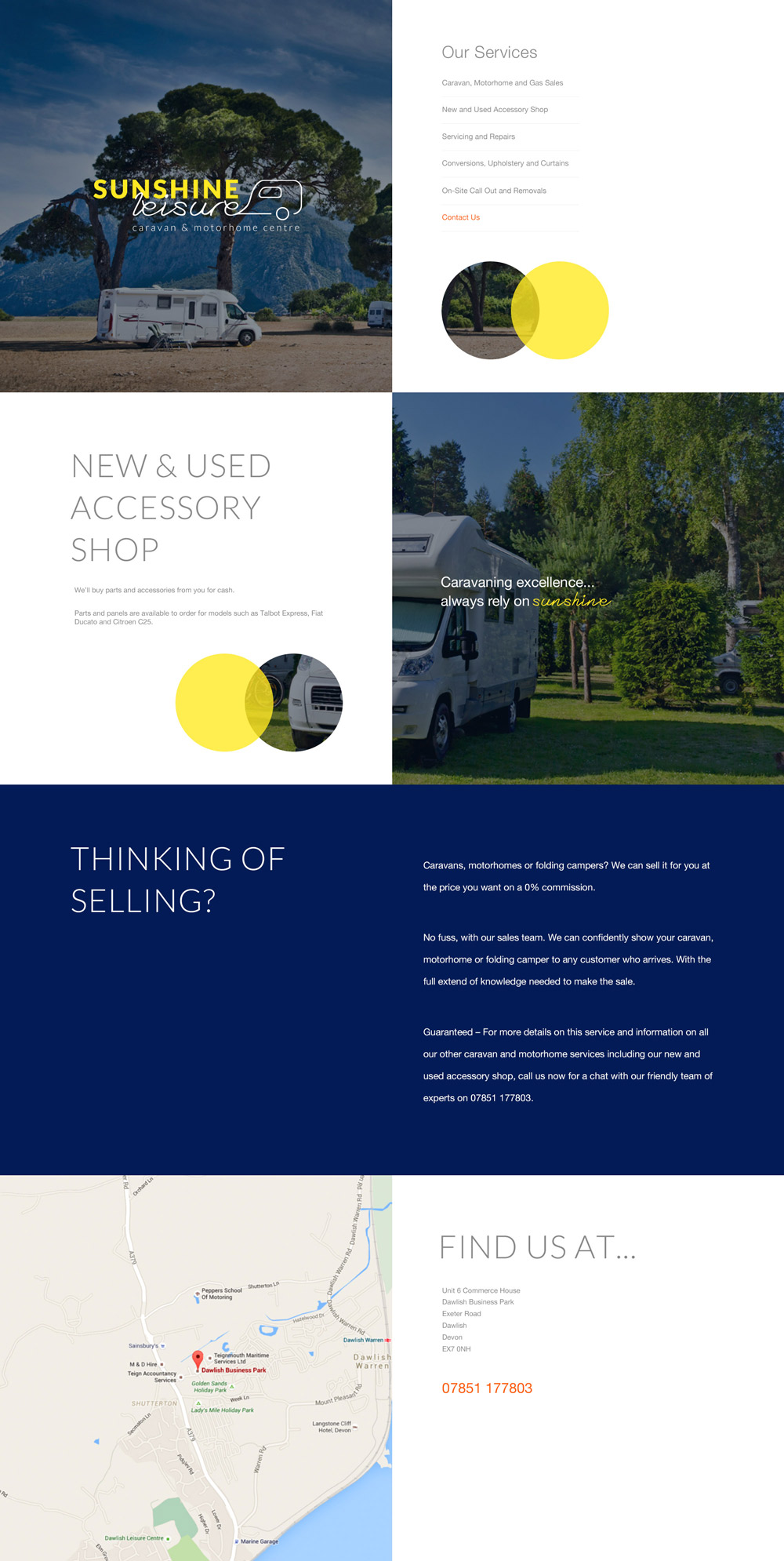 Sunshine Leisure website homepage