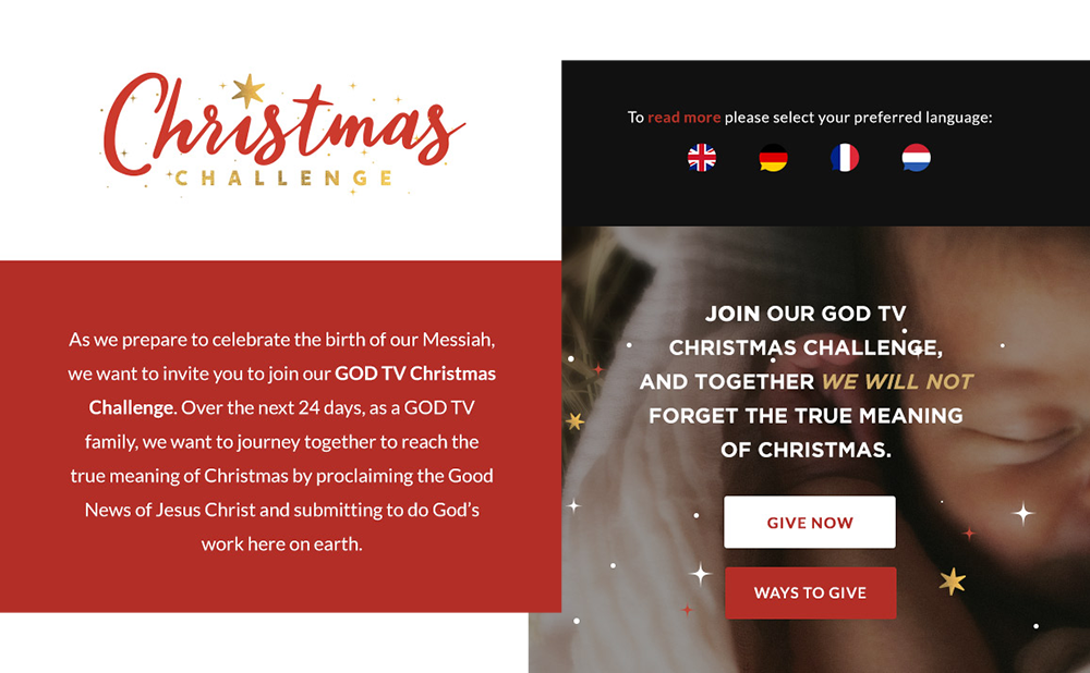 Christmas Challenge email samples