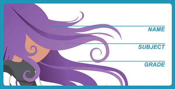 Croxley school name card illustration design