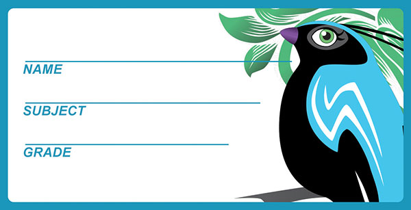 Croxley school name card illustration design