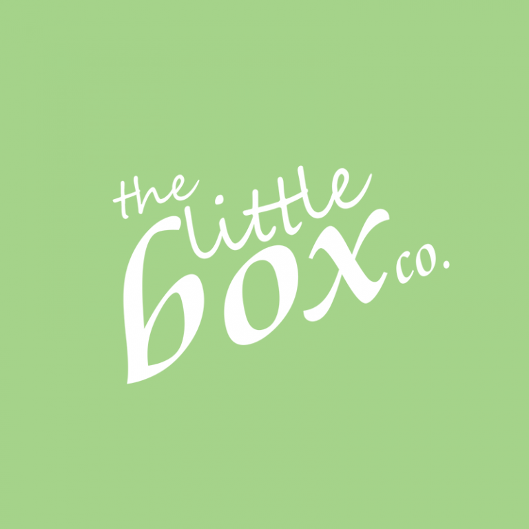 The Little Box Company branding logo on dark