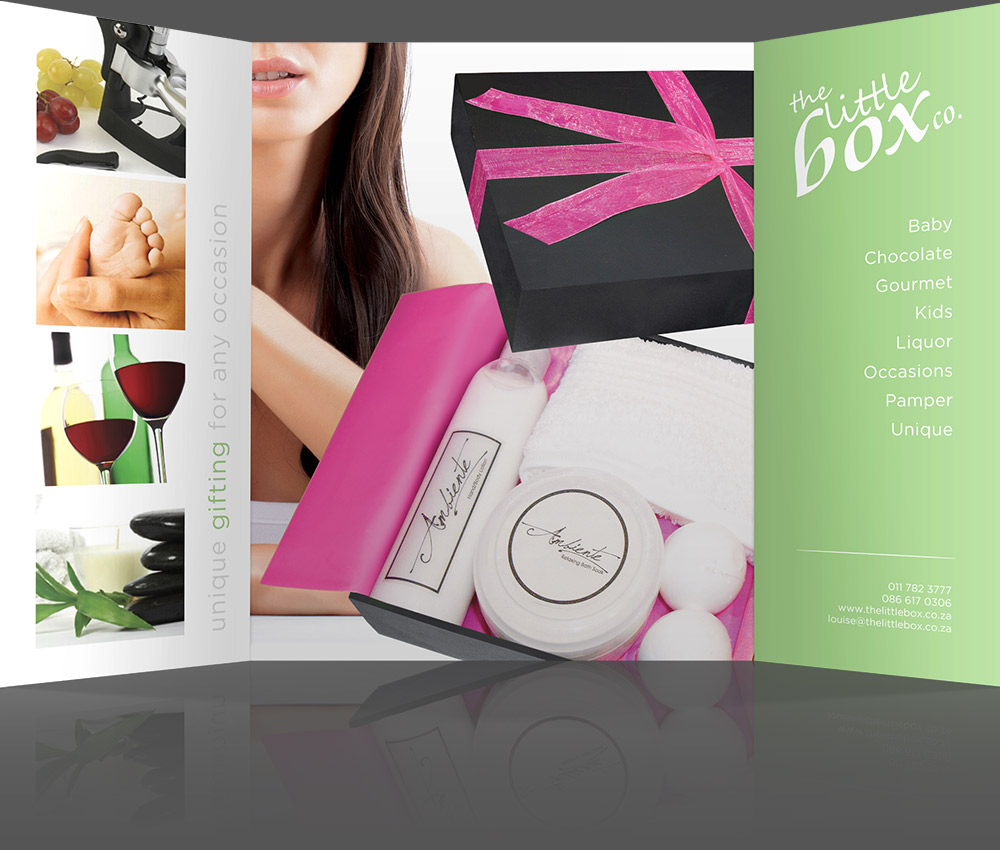 The Little Box Company 3-fold leaflet.